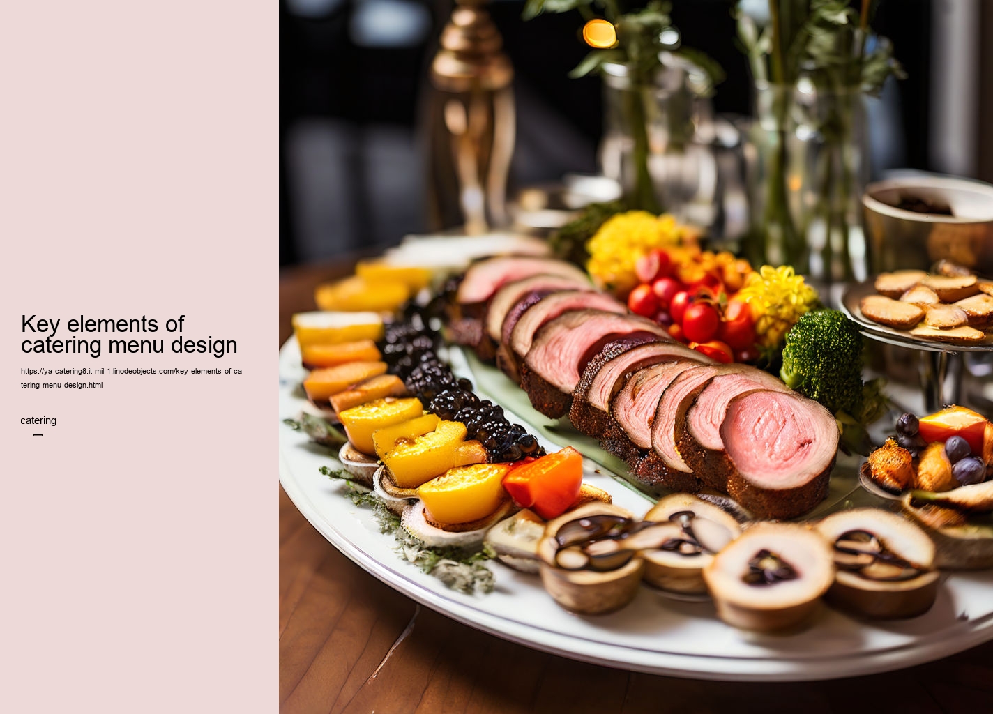 Key elements of catering menu design